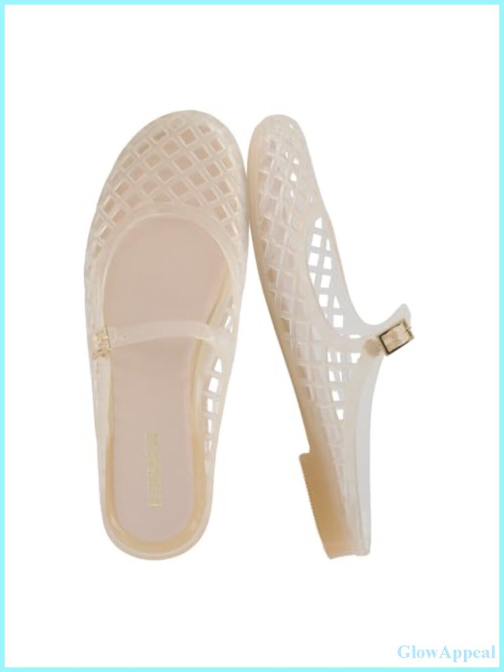 CUSHIONAIRE Java Women's Casual Waterproof Jelly Flats with Adjustable Strap